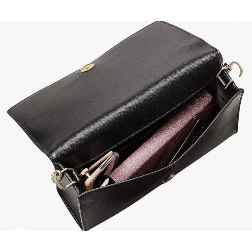 Kate Spade Carson black saffiano leather convertible shoulders crossbody bag NWT - Picture 3 of 11